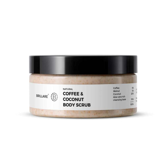 Brillare Coffee & Coconut Body Scrub Energized & Moisturised Skin- 200 ml