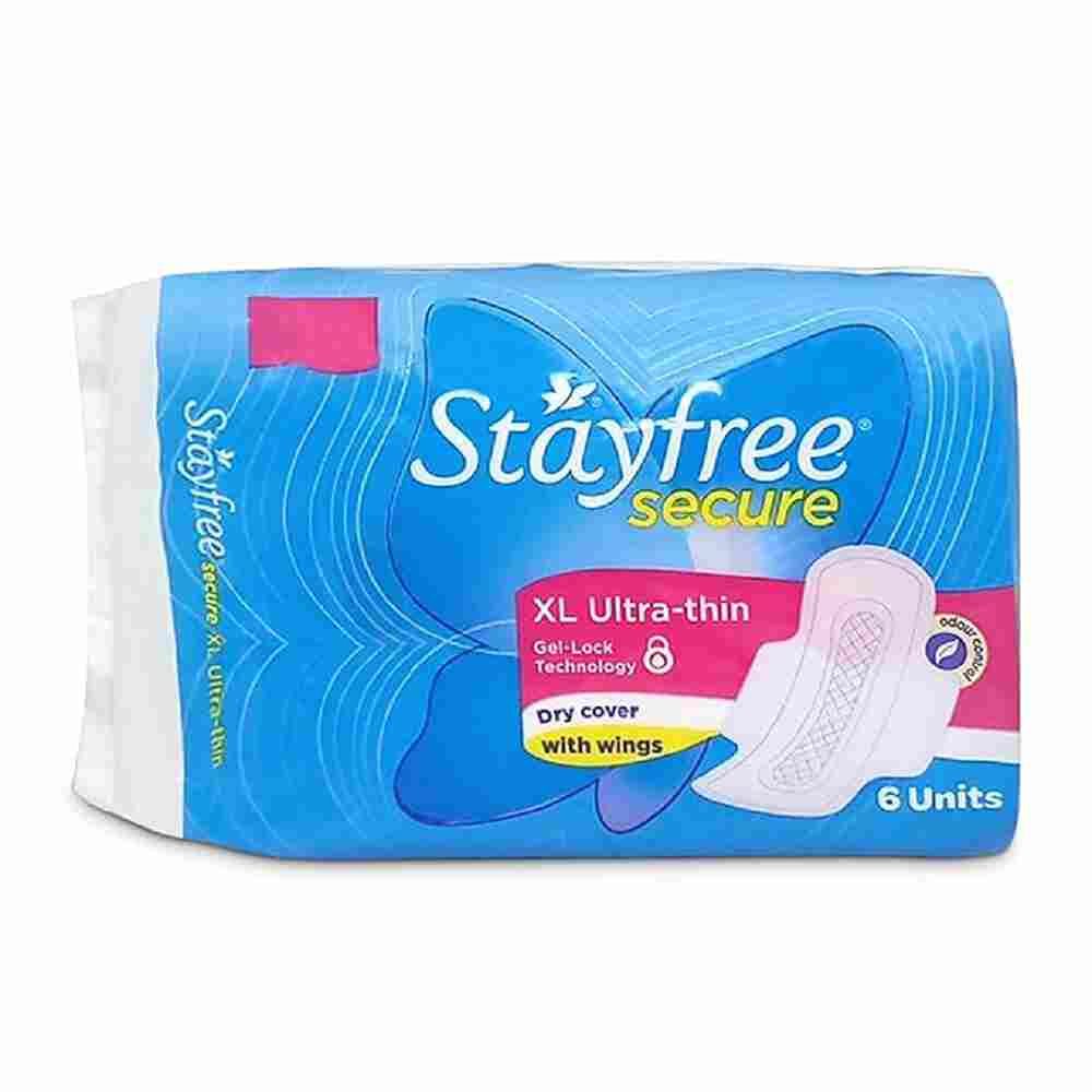 Stayfree Secure Ultra Thin with Wings XL (6 Pads)