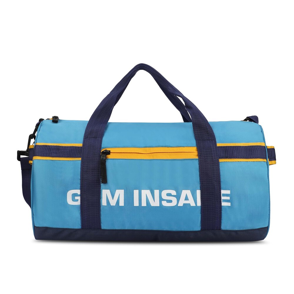 GYM INSANE BLUESAC Polyester Duffle Bag with Shoe Compartment for Men & Women - Color Sky Blue(26 Ltr)