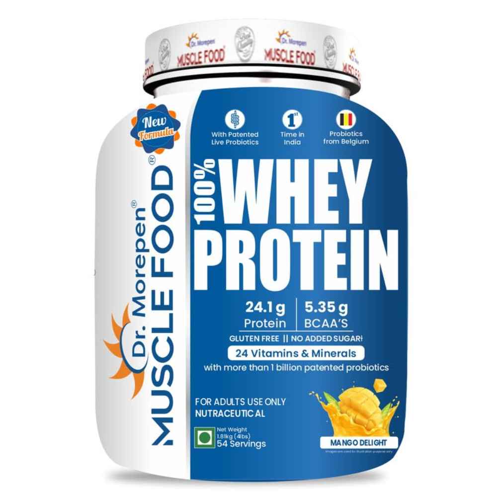 Dr. Morepen Muscle Food Whey Protein Mango Delight - 1.81kg