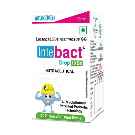Dr. Morepen Intebact Probiotic Drops 10Bn Cfu Supplement for Gut Health (10ml)
