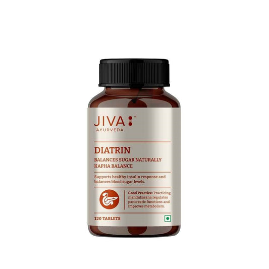 Jiva Diatrin Tablets Manages Blood Sugar Levels, Improves Metabolism (120Tablets)