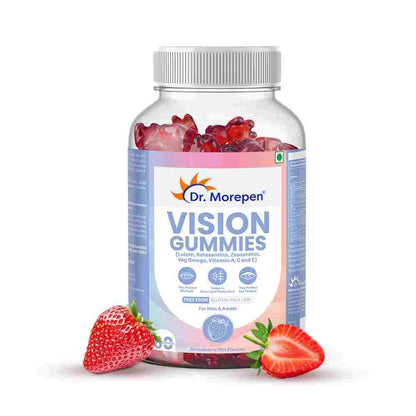 Dr. Morepen Vision Gummies With Lutein, Astaxanthin, Zeaxanthin, Veg Omega, Vitamin A, C & E (60 Gummies)