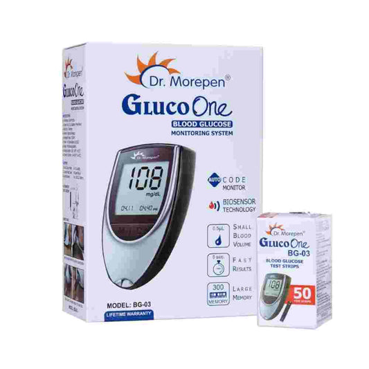 Dr.Morepen GlucoOne Blood Glucose Monitor Model BG-03 with 50 Strips