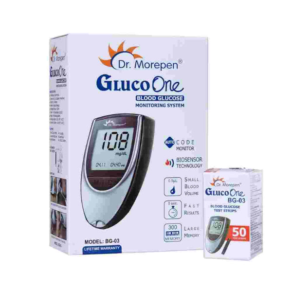 Dr.Morepen GlucoOne Blood Glucose Monitor Model BG-03 with 50 Strips