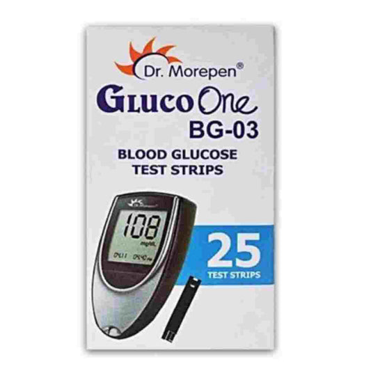 Dr.Morepen GlucoOne BG-03 Blood Glucose Test Strips (Pack of 25)