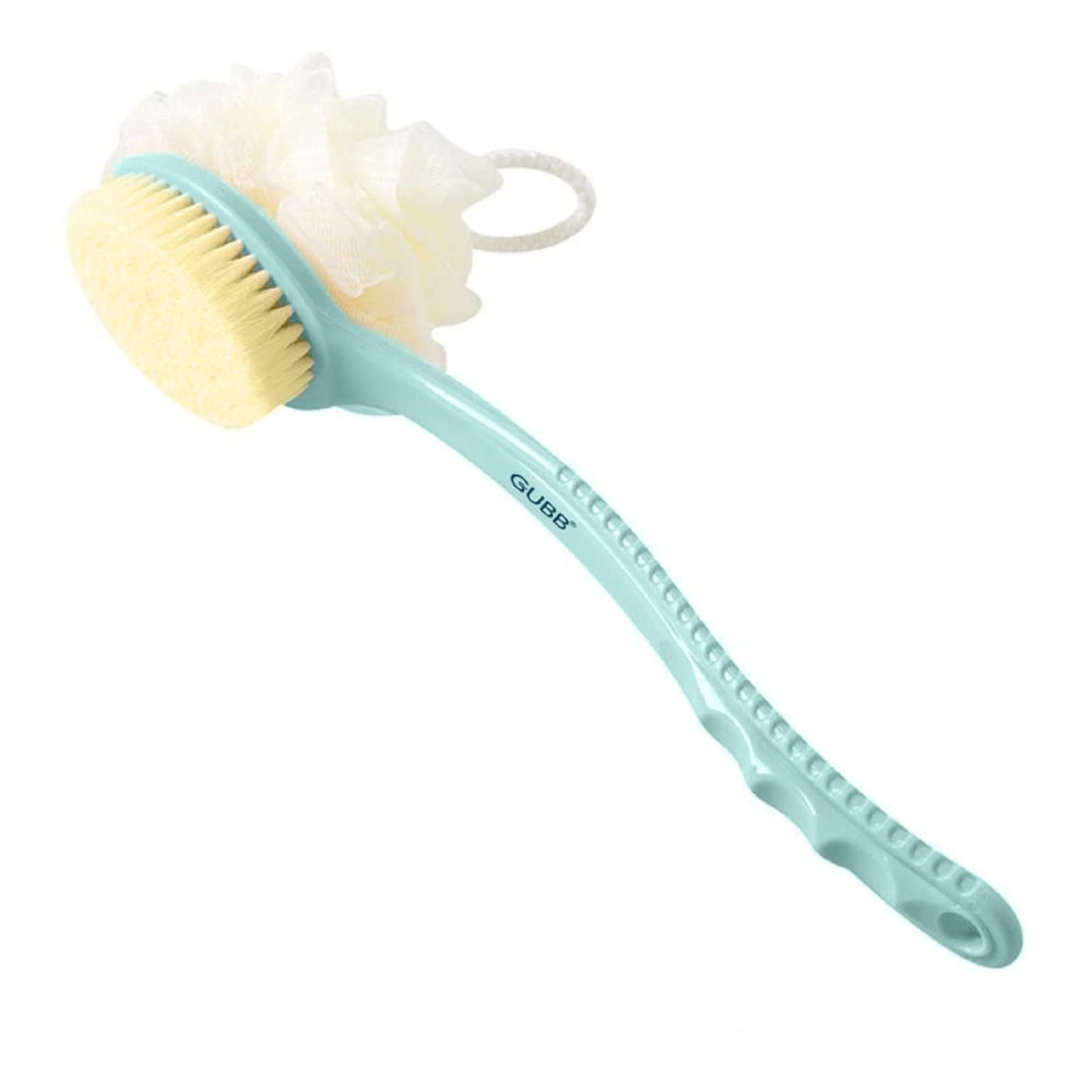 GUBB 2 IN 1 Loofah with Handle Back Scrubber, Dual Sided Exfoliating for Cleanse, Exfoliate & Massage