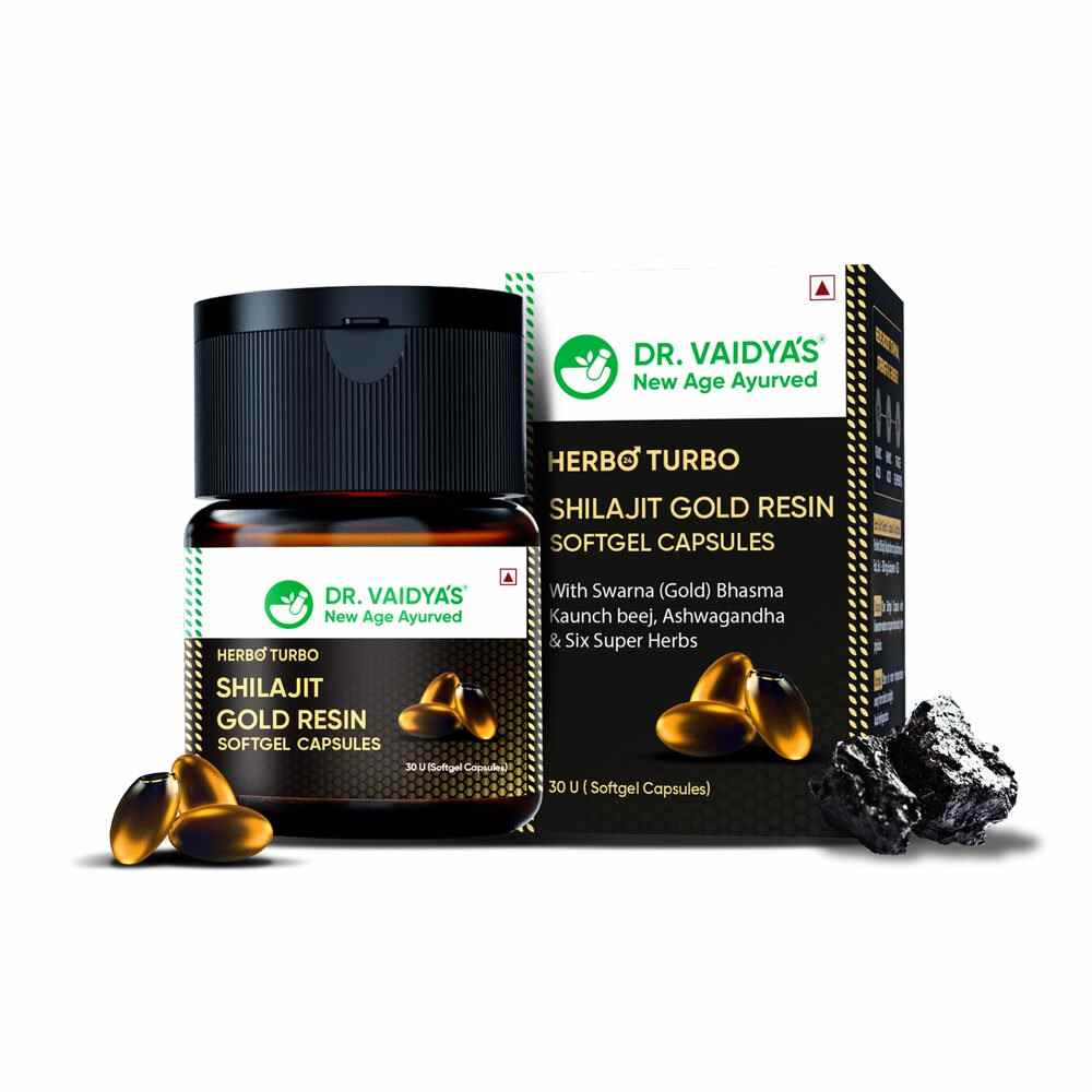Dr. Vaidyas Herbo24Turbo Shilajit Resin Gold Softgel (30 Softgels)
