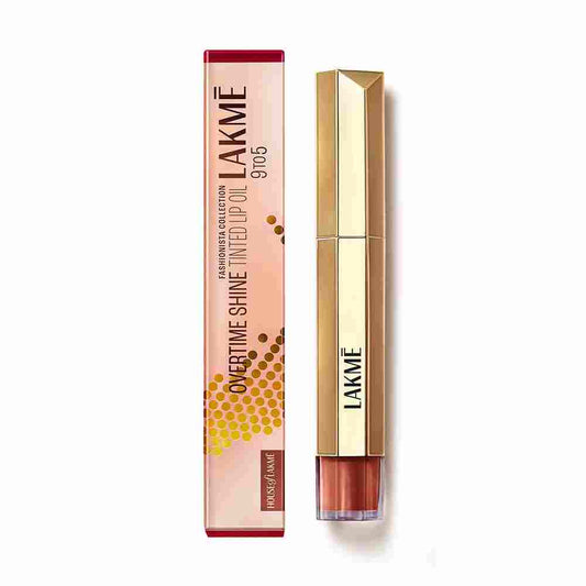 Lakme 9to5 Overtime Shine Tinted Lip Oil - Brick Rouge (5.3ml)
