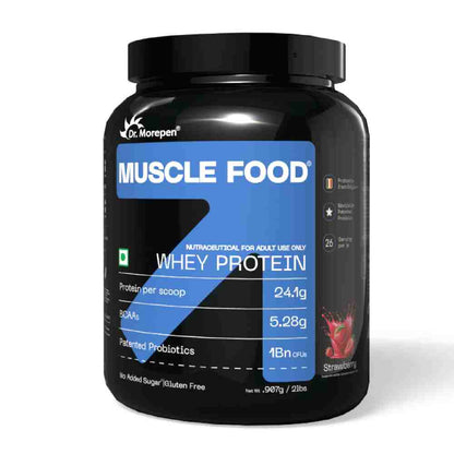 Dr. Morepen Whey Protein Strawberry- 907g/2lbs