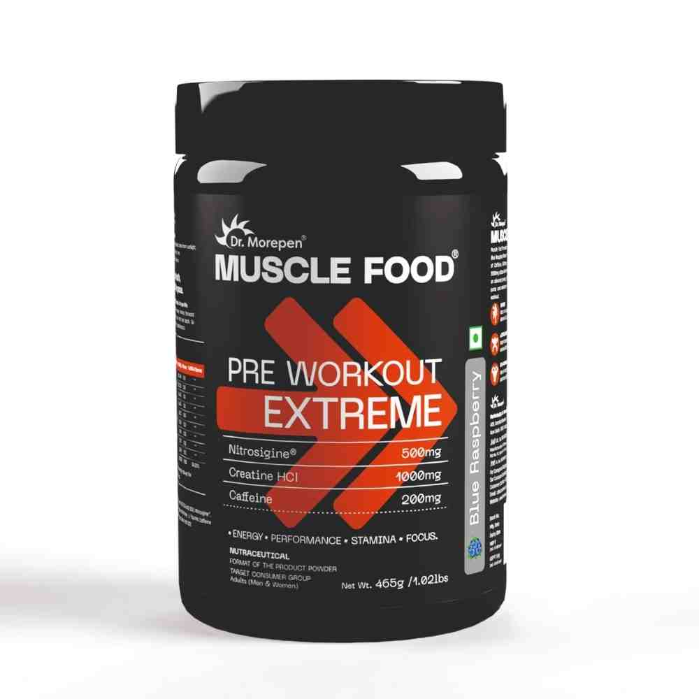 Dr. Morepen Pre-workout Extreme Blue Raspberry- 465 gms