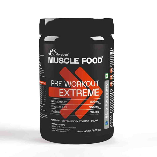 Dr. Morepen Pre-workout Extreme Blue Raspberry- 465 gms