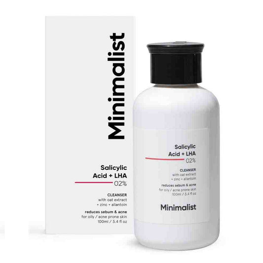 Minimalist 2% Salicylic Acid + Lha Cleanser Reduces Sebum & Acne (100ml)