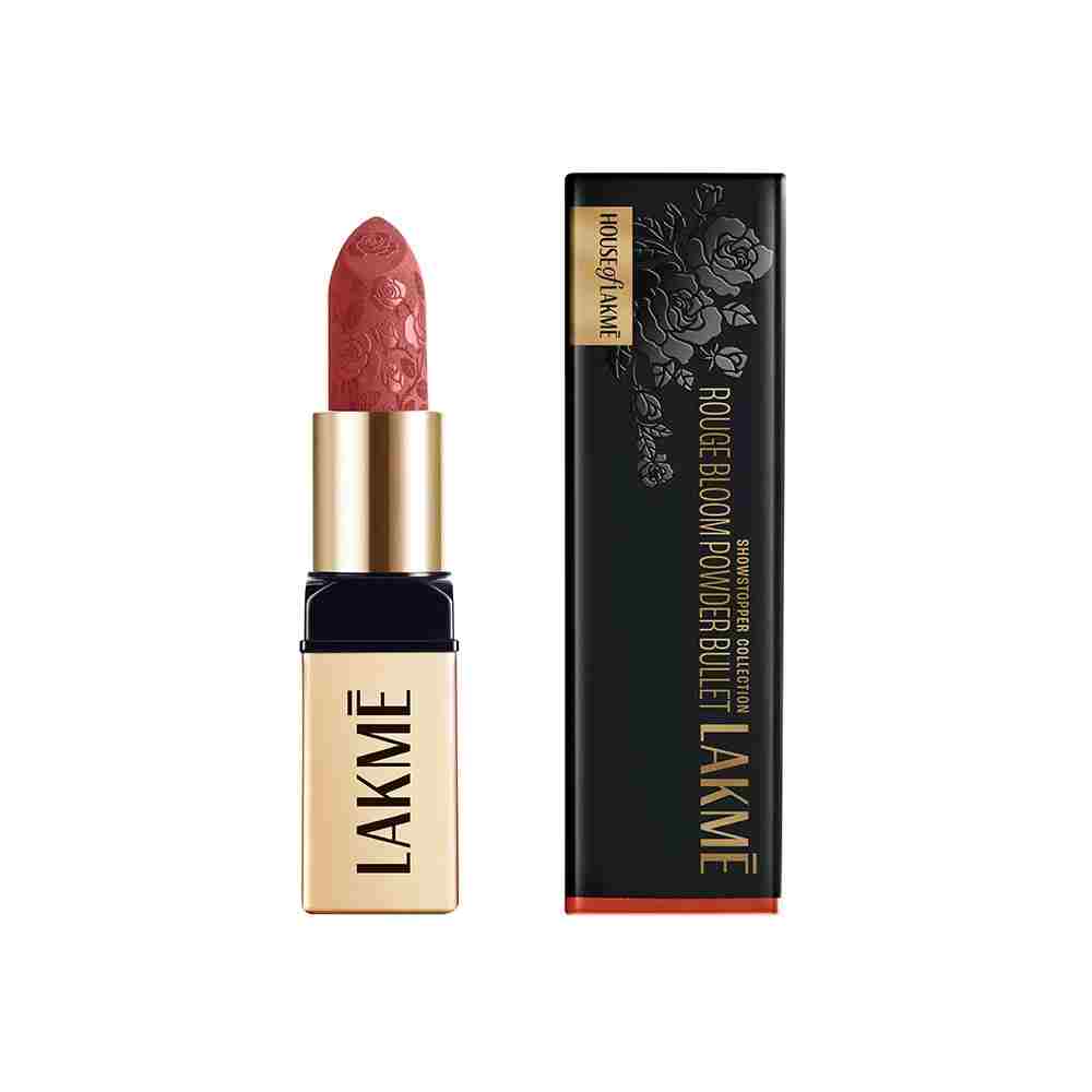 Lakme Rouge Bloom Powder Matte Bullet - Brick Bloom 210 (4 gms)