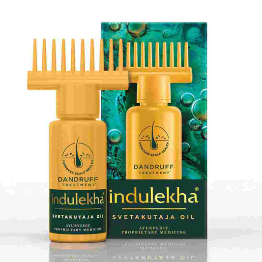 Indulekha Svetakutaja Oil Ayurvedic Medicinal Oil for Dandruff Treatment, 100% Ayurvedic Oil (50ml)