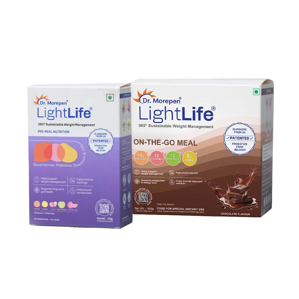 Dr. Morepen LightLife Power Plan (5 Sachets - 5g Each) & (5 Sachets - 60g Each) - 10 Sachets