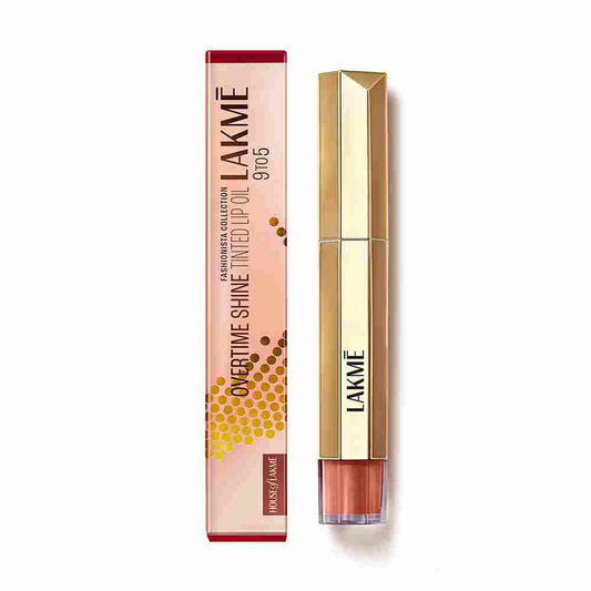 Lakme 9to5 Overtime Shine Tinted Lip Oil - Everyday Nude (5.3ml)