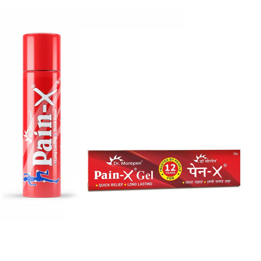 Dr. Morepen Pain Relief Combo - Pain-X Spray (50 gms) & Pain-X Gel (30 gms)