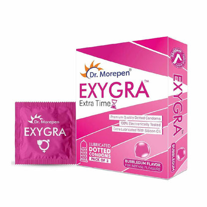 Dr.Morepen Exygra Condom Dotted 3s (Longlast)