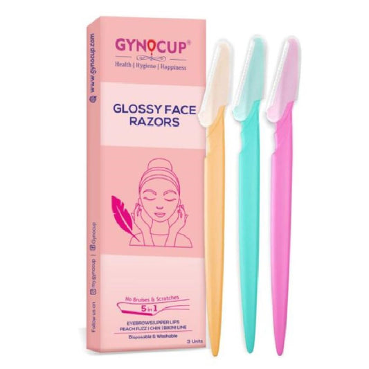 Gynocup Glossy Face Razor For Women (Pack Of 3 Units)