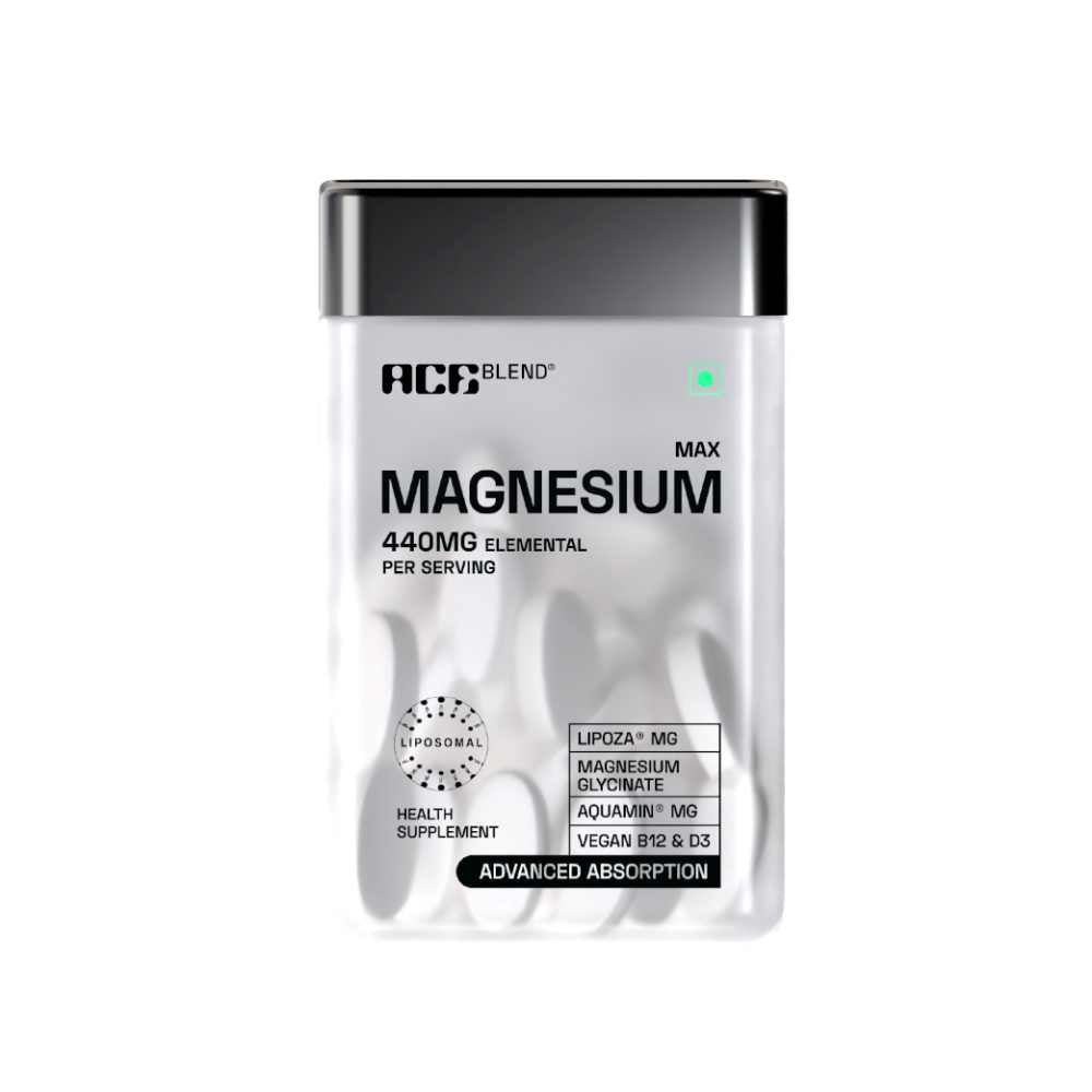 Ace Blend Max Magnesium Tablets 440mg|Magnesium Glycinate + Liposomal Lipoza + Aquamin