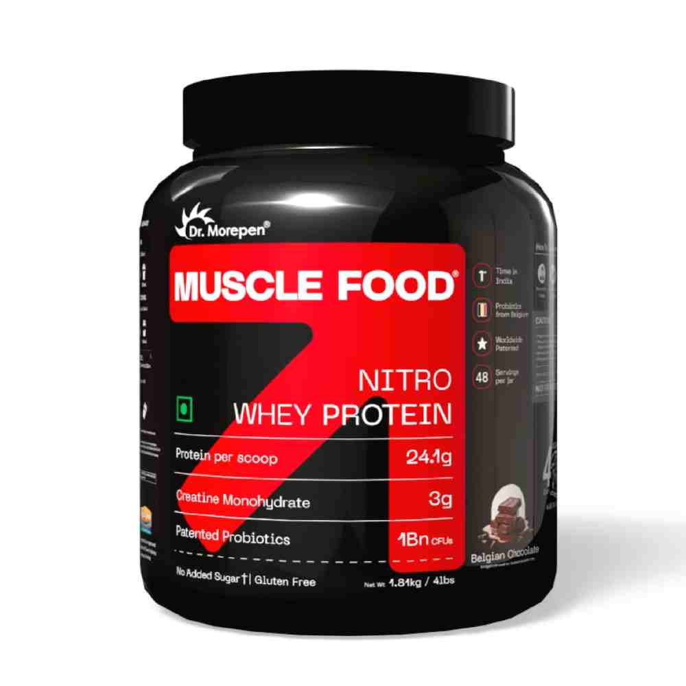 Dr. Morepen Nitro Whey Protein Belgian Chocolate- 1.81kg