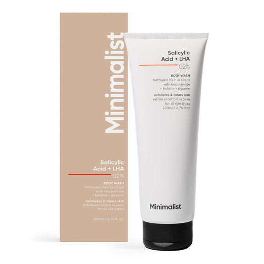 Minimalist Salicylic Acid + Lha 02% Body Wash Shower Gel for Women & Men (200ml)