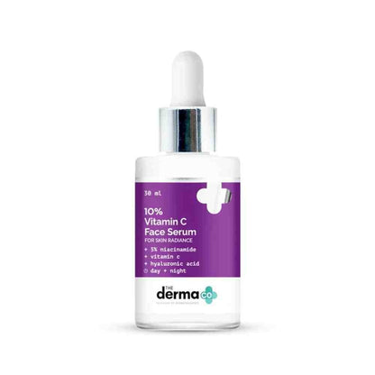 The Derma Co 10% Vitamin C Face Serum with Vitamin C 5% Niacinamide & Hyaluronic Acid for Skin Radiance (30ml)