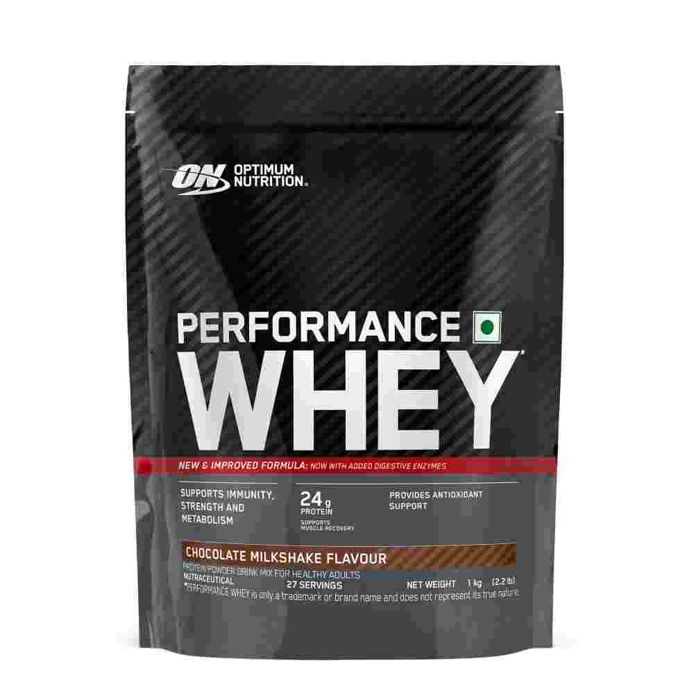 Optimum Nutrition (ON) Performance Whey Protein Powder 1Kg (Chocolate Milkshake)