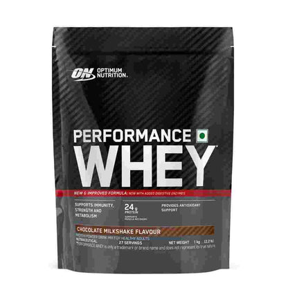 Optimum Nutrition (ON) Performance Whey Protein Powder 1Kg (Chocolate Milkshake)