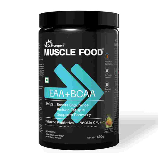 Dr. Morepen MUSCLE FOOD EAA+BCAA - FRUIT PUNCH (450 gms)