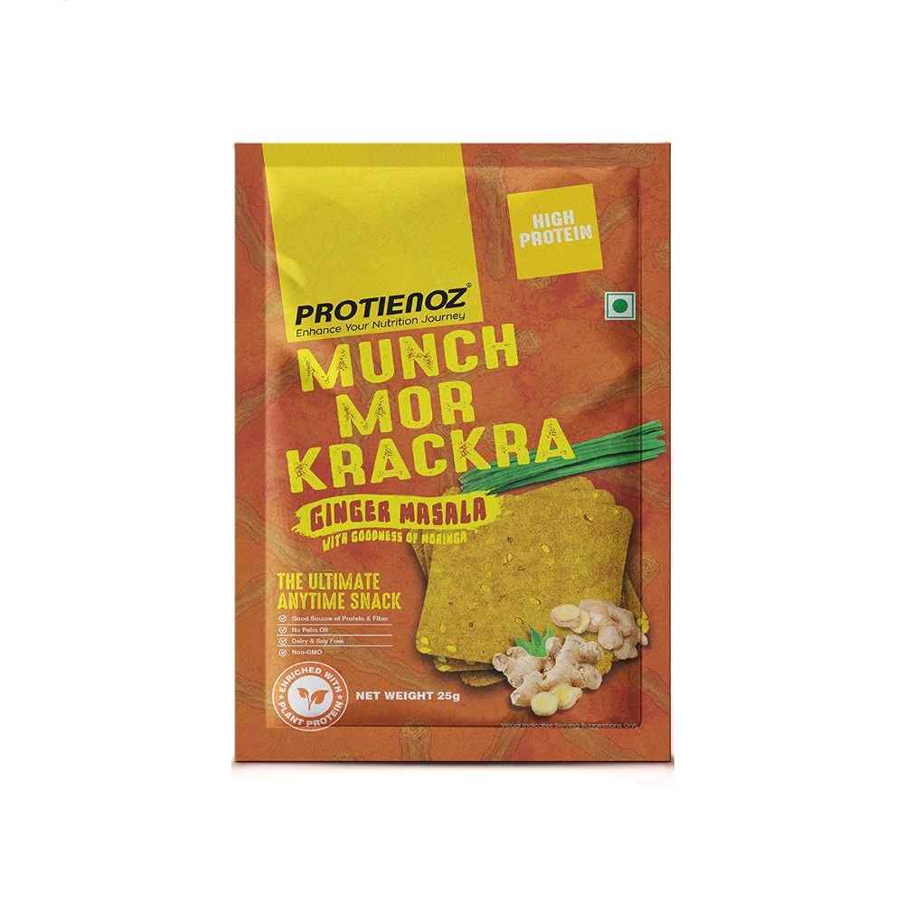 Protienoz Munch Mor High Protein Ginger Masala Krackra (10 X 25 gms)