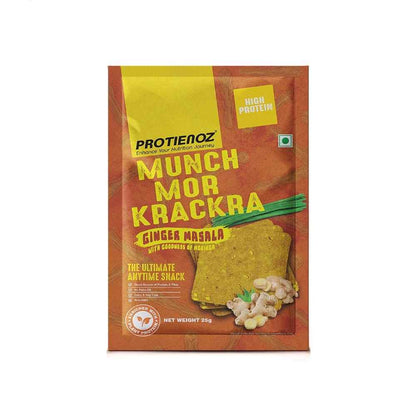 Protienoz Munch Mor High Protein Ginger Masala Krackra (10 X 25 gms)