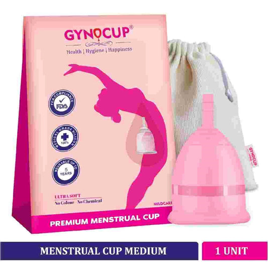 Gynocup Reusable Menstrual Cup For Women Safe (Pink,Medium)