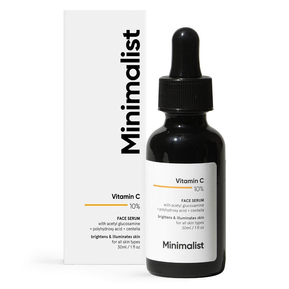 Minimalist 10% Vitamin C Face Serum for Glowing Skin (30ml)
