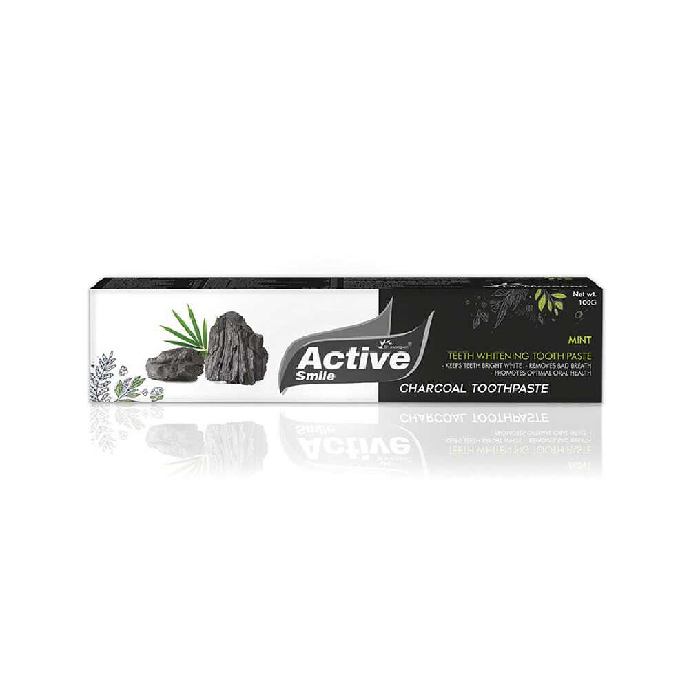 DR. MOREPEN Active Smile Charcoal Toothpaste for Teeth Whitening & Bad Breath Removal (100 gms)