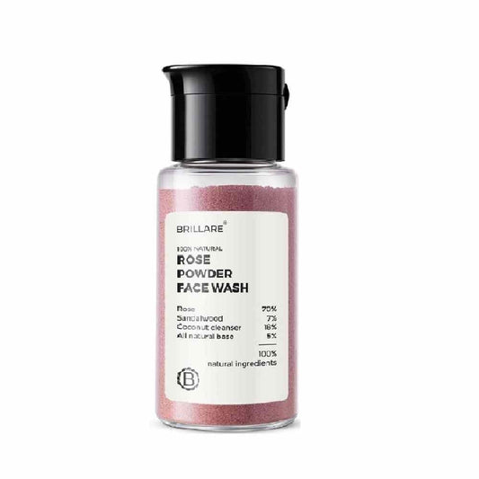 Brillare Rose Powder Face Wash For Well Hydrated, Younger Looking Skin (15 gms)