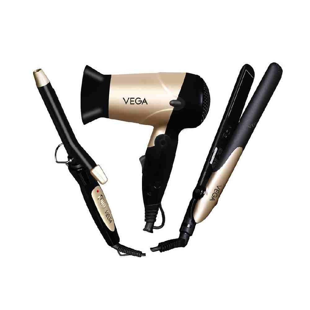 Vega Miss Versatile Styling Set Straightener, Curler & Dryer Gift Combo