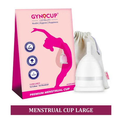 Gynocup Reusable Menstrual Cup For Women Safe (White,Large)