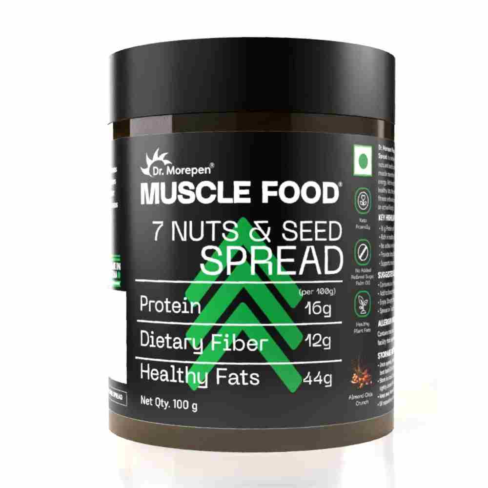 Dr. Morepen Muscle Food 7 Nut & Seed Spread | Power-Packed Nuts & Seeds Protein Spread- 100 gms