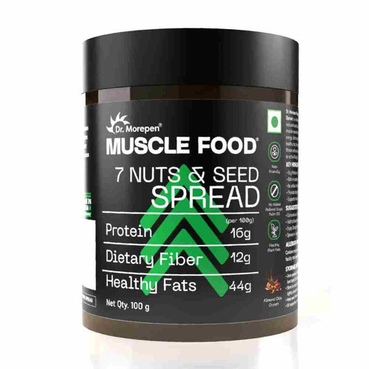 Dr. Morepen Muscle Food 7 Nut & Seed Spread | Power-Packed Nuts & Seeds Protein Spread- 100 gms