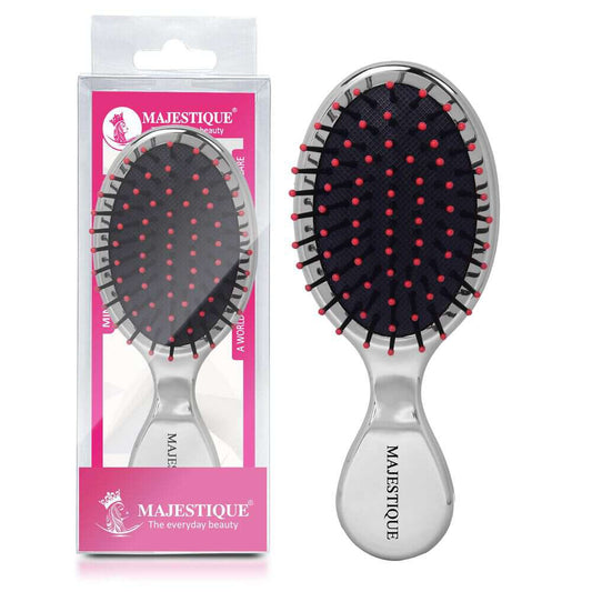 Majestique Mini Detangler Hair Brush, Massage Paddle for Adults & Kids (Color May Vary)
