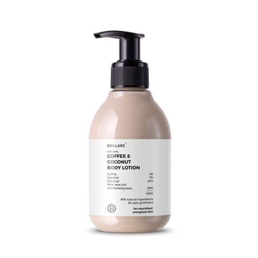 Brillare Coffee & Coconut Body Lotion for Energized & Moisturised Skin- 200 ml