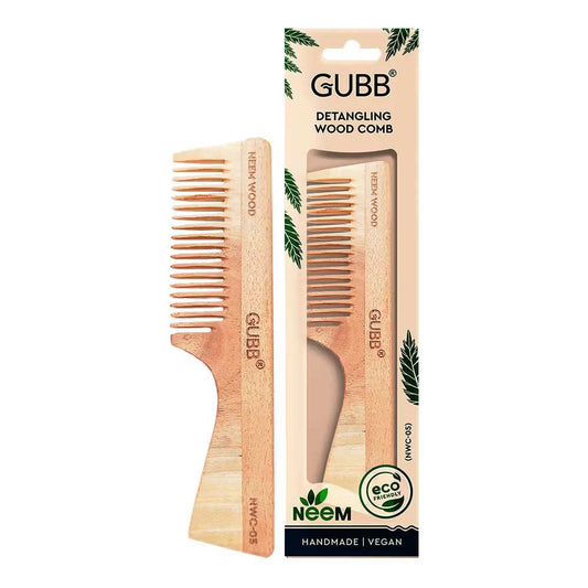 Gubb Detangling Neem Wood Comb (NWC-05ONL)