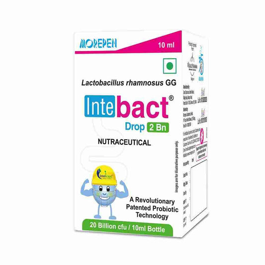 Dr. Morepen Intebact Probiotic Drops 2Bn Cfu Supplement for Gut Health (10ml)
