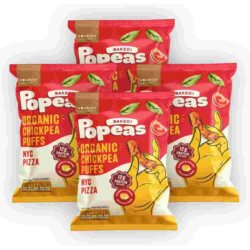 Nourish Organics Popeas NYC Pizza 60g - Pack of 4 (4 x 60gms)