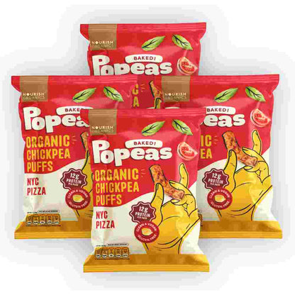 Nourish Organics Popeas NYC Pizza 60g - Pack of 4 (4 x 60gms)