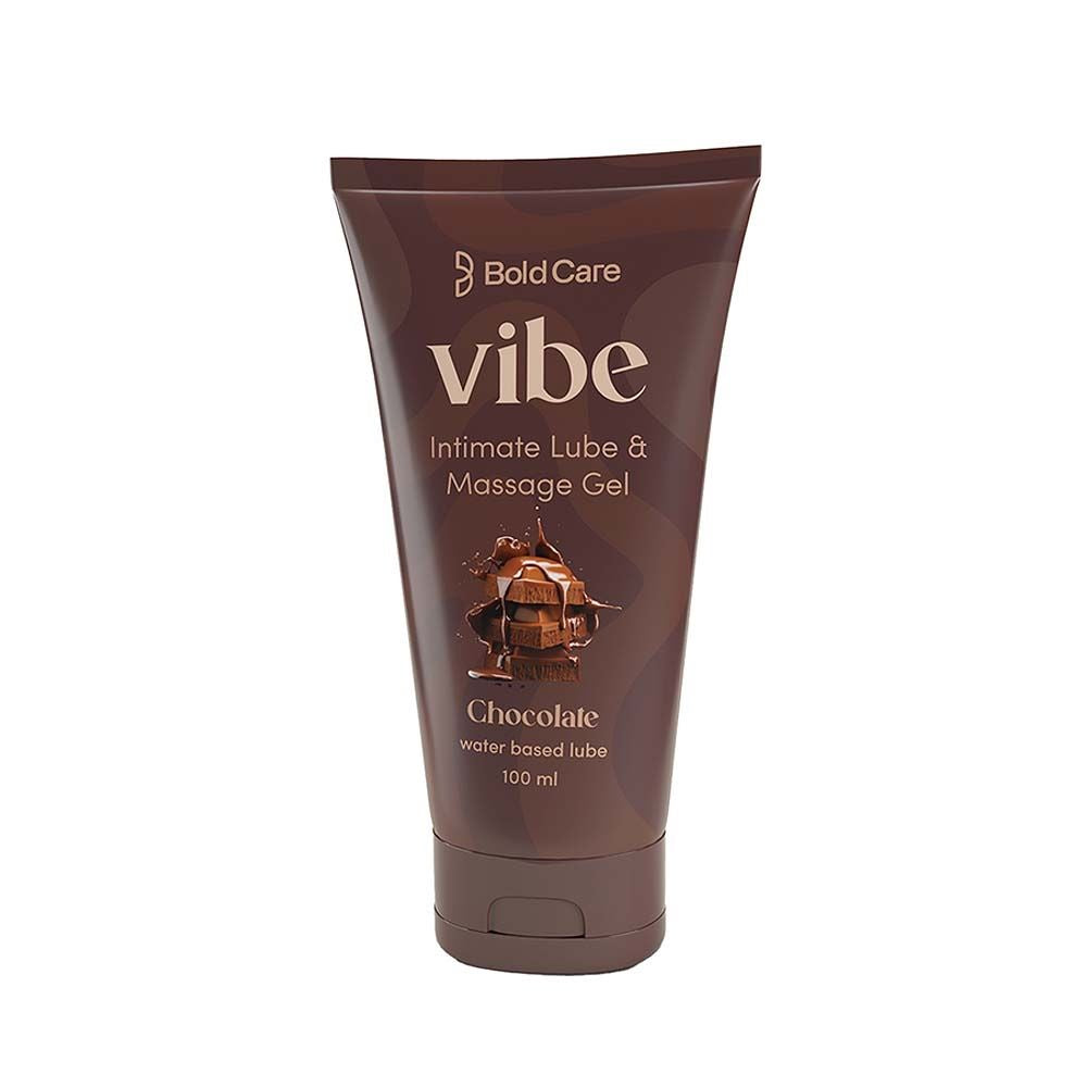 Bold Care Vibe - Natural Personal Lubricant for Men and Women, Premium Chocolate Flavour, Water Based Lube (100ml)