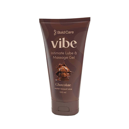 Bold Care Vibe - Natural Personal Lubricant for Men and Women, Premium Chocolate Flavour, Water Based Lube (100ml)