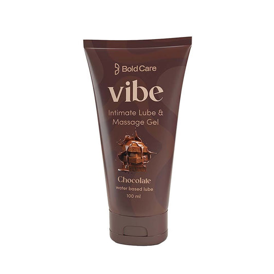 Bold Care Vibe - Natural Personal Lubricant for Men and Women, Premium Chocolate Flavour, Water Based Lube (100ml)